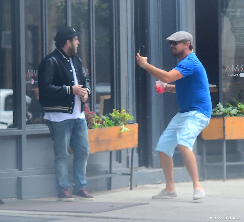 2 / 4. Leonardo DiCaprio and Jonah Hill in NYC August 2016. 