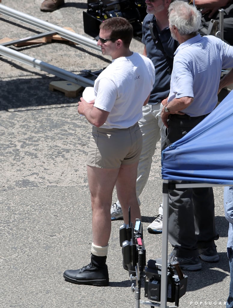 Bradley Cooper Wearing Short Shorts on American Sniper Set