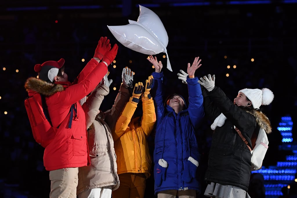 The five children released a balloon dove. The five children released a balloon dove.