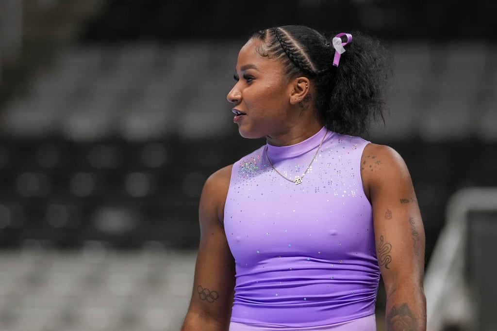 USA's Jordan Chiles's Olympic Rings Tattoo