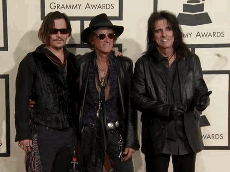 Alice Cooper somehow got his hands on a whip.