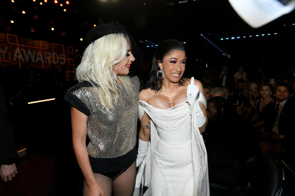 Cardi B and Lady Gaga at the 2019 Grammys