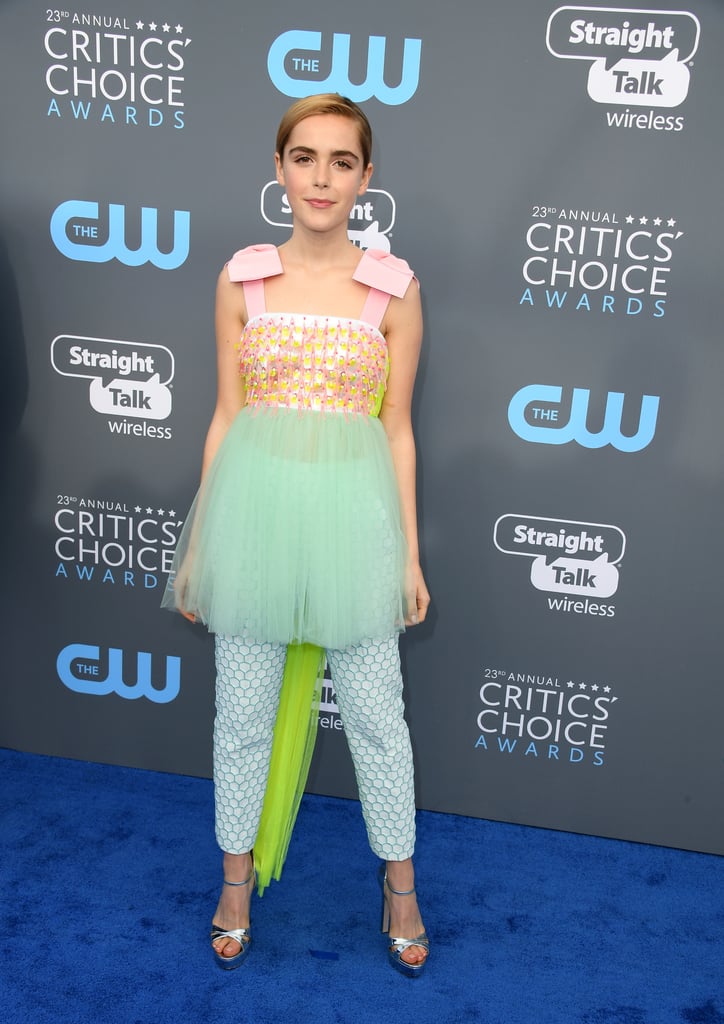 Kiernan Shipka's Delpozo Pants Critics' Choice 2018