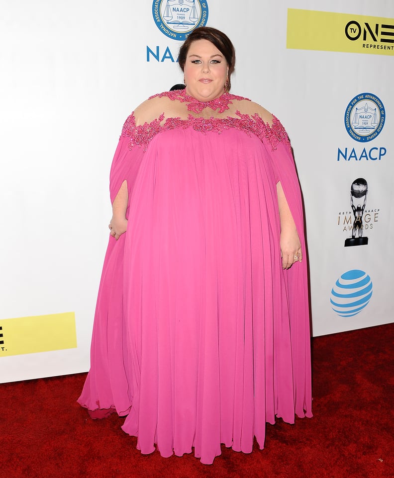 Opting For a Pink Michael Costello Gown