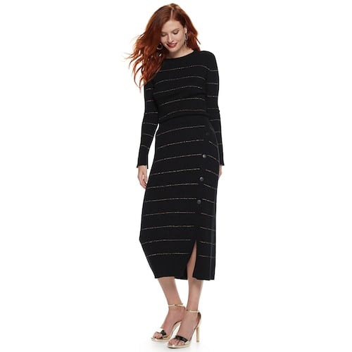 Nine West Rib Sweater Set Skirt