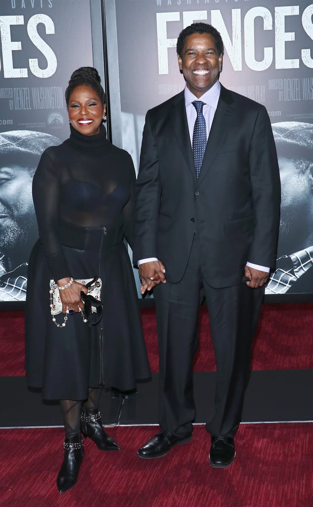 Denzel Washington and Wife at Fences Premiere in NYC
