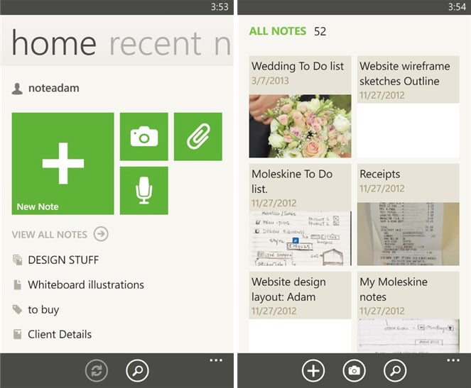 evernote windows 8 phone