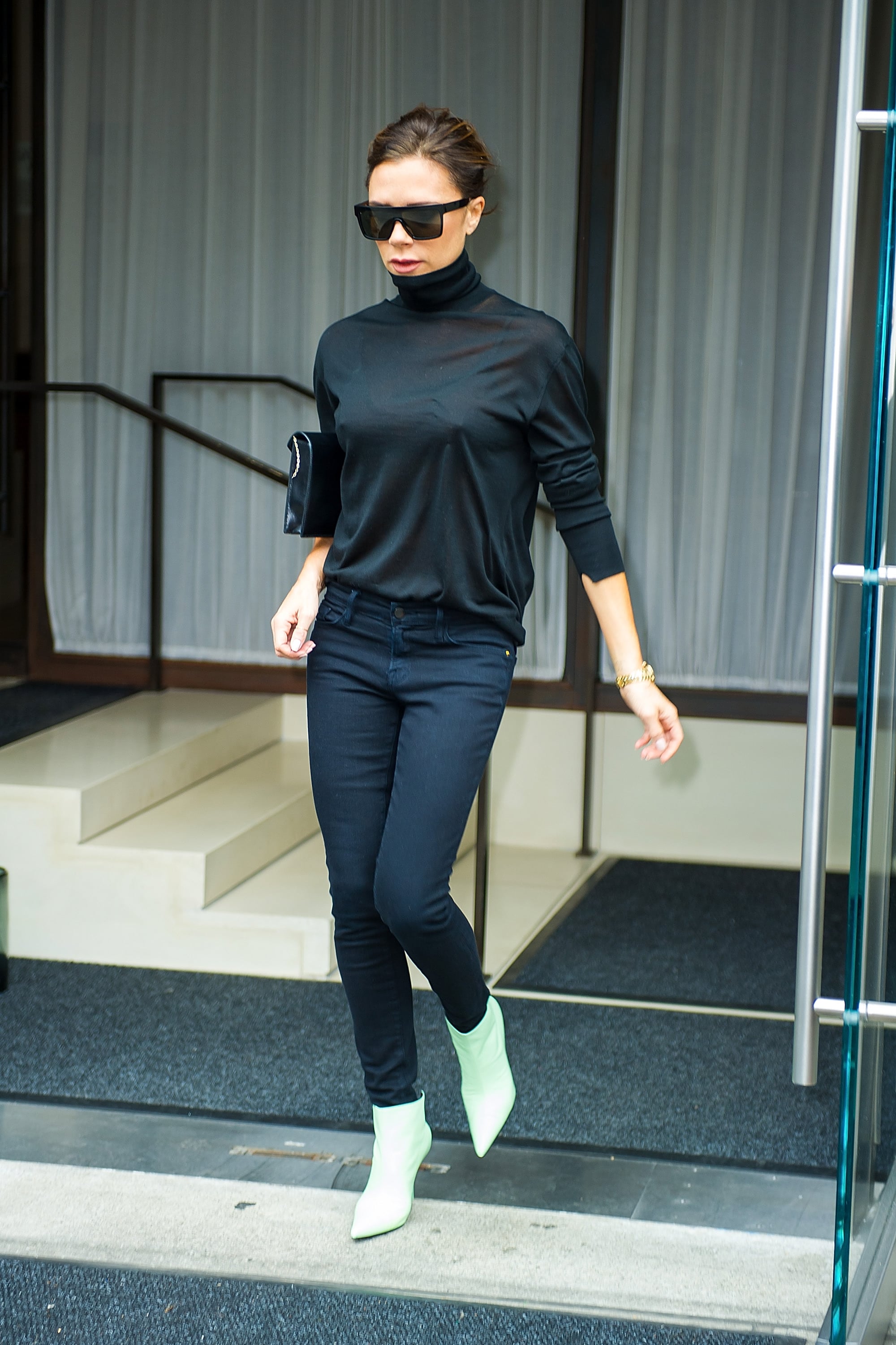 Green ankle boots hotsell outfit