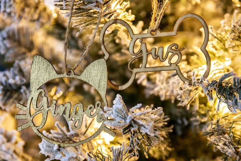 Personalized Cat / Dog Name Christmas Ornaments