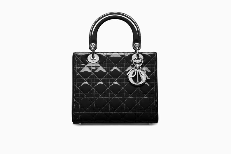 Lady Dior Bag in Black Patent Cannage Calfskin