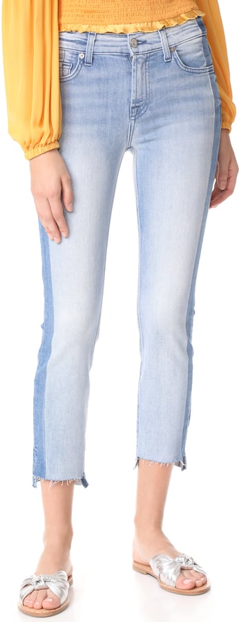 7 for all mankind two tone jeans