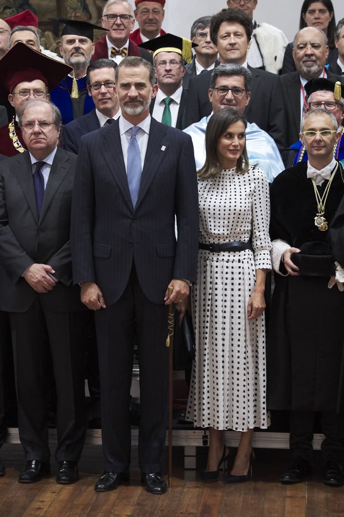 Queen Letizia's Massimo Dutti Midi Dress September 2018