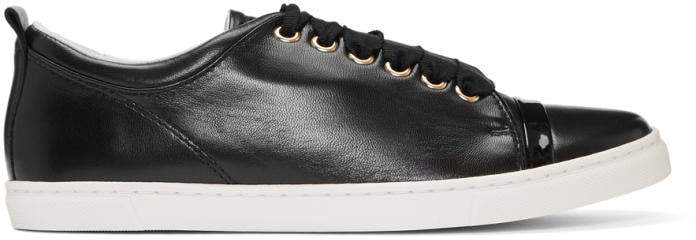 Lanvin Black Leather Sneakers