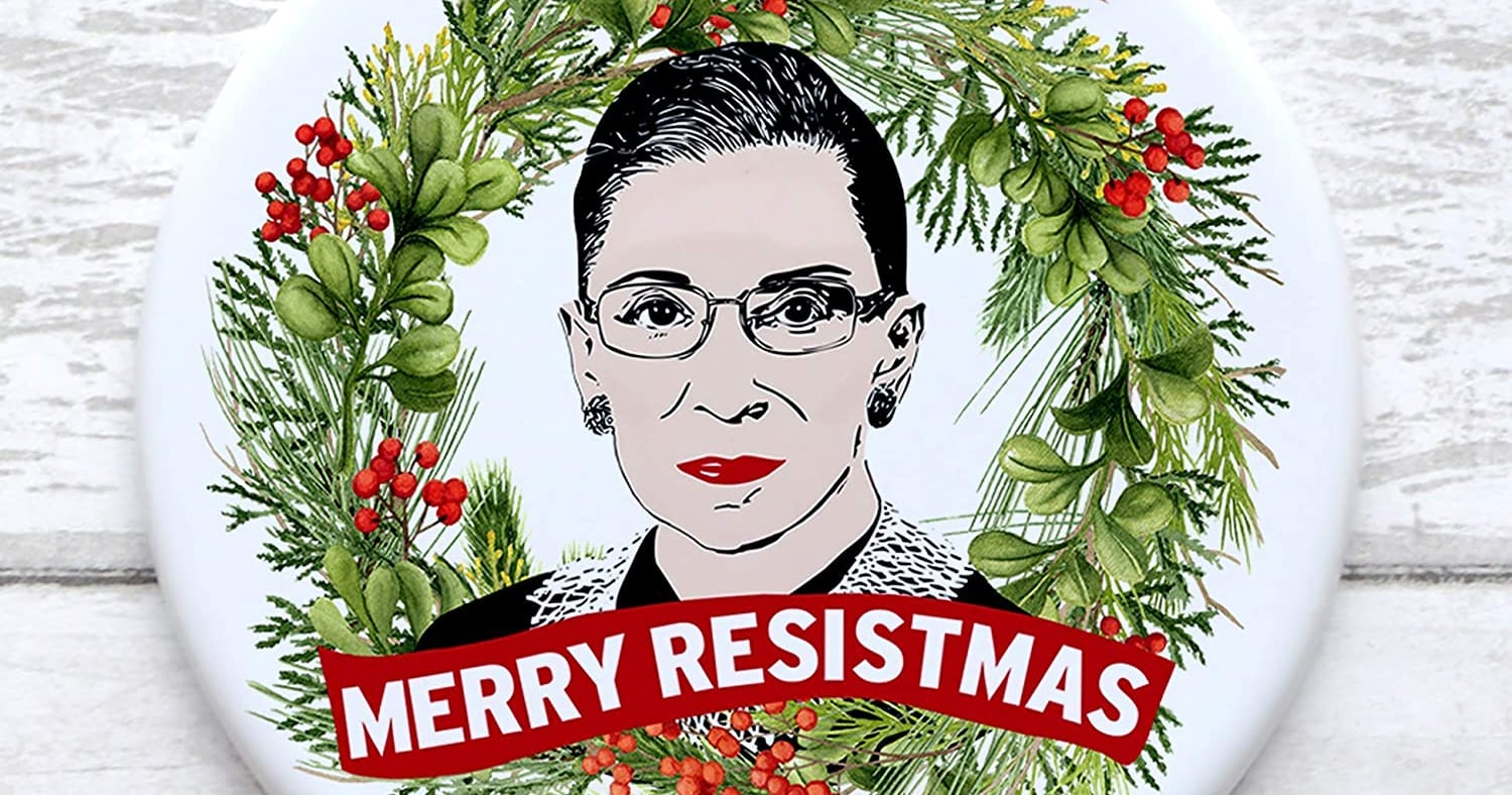 RBG Christmas Ornaments POPSUGAR Home