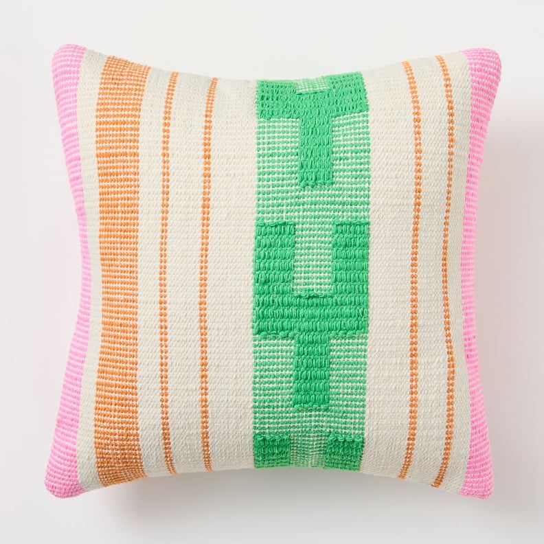 A Cactus Outdoor Pillow: Bole Road Stripe and Step Indoor/Outdoor Pillow