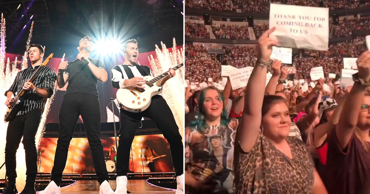 Fans Held Up Signs During the Jonas Brothers' Nashville Show POPSUGAR