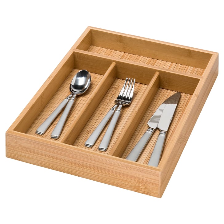 HoneyCanDo Bamboo Four Compartment Cutlery Tray Best Kitchen