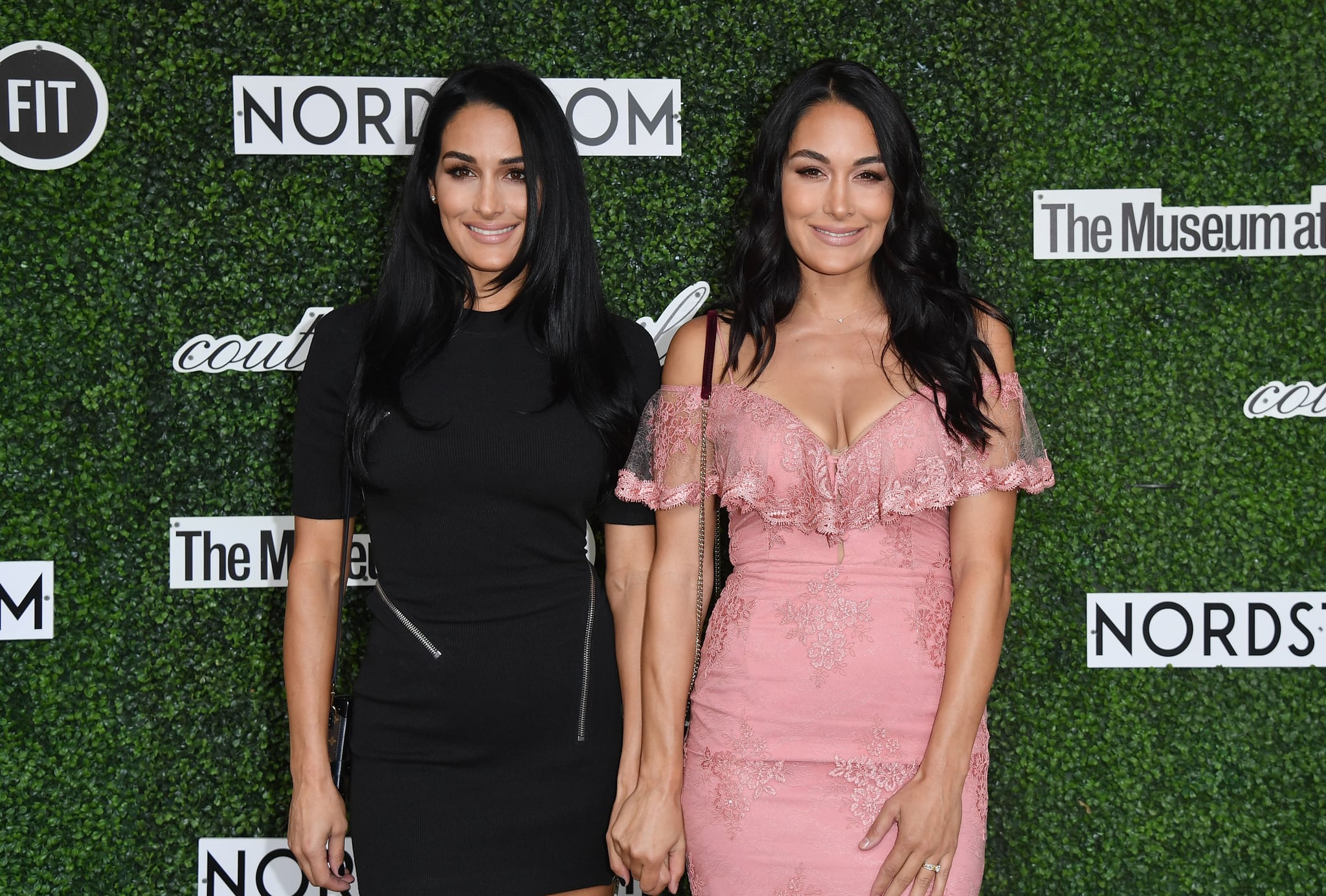 Professional wrestlers Brie and Nikki Bella aka 'The Bella Twins' attend the 2019 Couture Council Award Luncheon honouring French iconic footwear designer Christian Louboutin at the David H. Koch Theatre on September 04, 2019 in New York City. (Photo by Angela Weiss / AFP)        (Photo credit should read ANGELA WEISS/AFP via Getty Images)