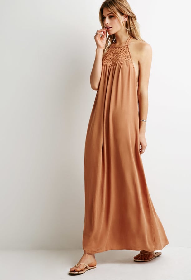 crochet halter maxi dress