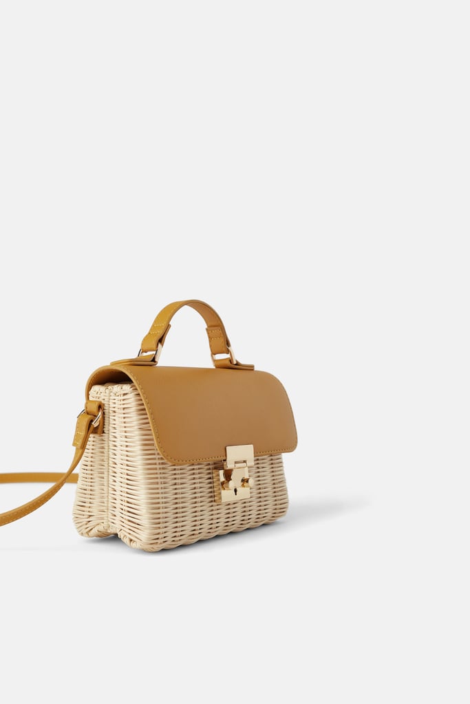 Zara Woven Mini Crossbody Bag