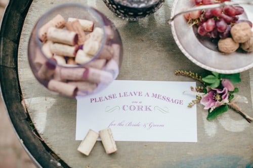 Cork Guest-Book Sign