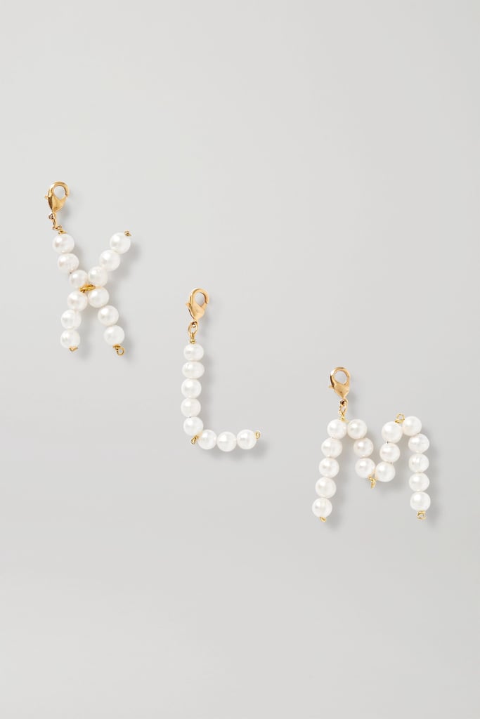 Timeless Pearly Gold Letter Gold-Tone Pearl Pendant