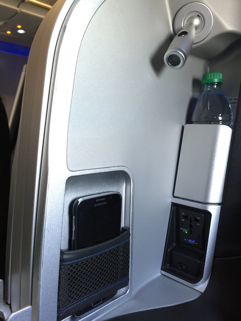 I appreciated the nook for stashing your phone, complete with an easily accessible charging station, bottled water, and adjustable reading light.
I appreciated the nook for stashing your phone, complete with an easily accessible charging station, bottled water, and adjustable reading light.