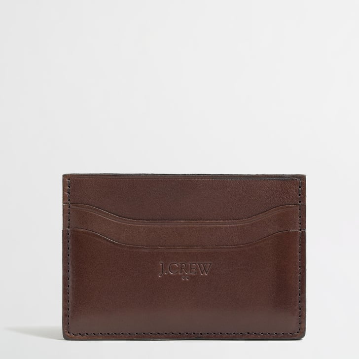 J.Crew Factory Leather Card Holder | Gifts For Dad Under $25 | Latina ...