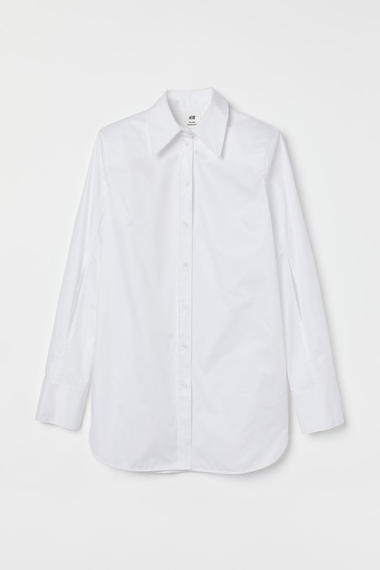 A Classic Button Down: H&M Cotton Poplin Shirt