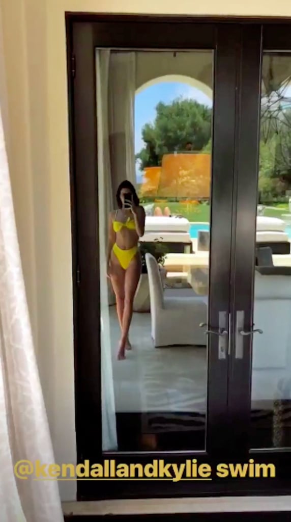 Kendall Jenner Yellow Bikini by Kendall and Kylie 2018