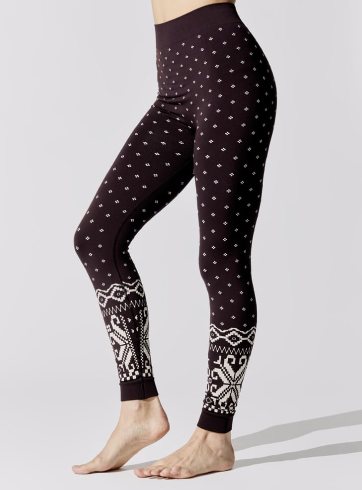 Sweaty Betty Ski Base Layer Seamless Leggings, Reindeer, Snowflakes,  Menorahs, and More — Shop These Patterned Holiday Leggings