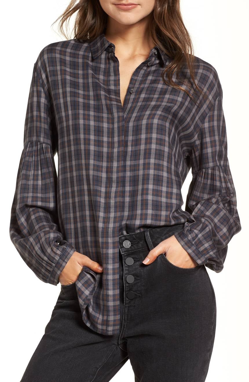 Bond Puff Sleeve Boyfriend Shirt 