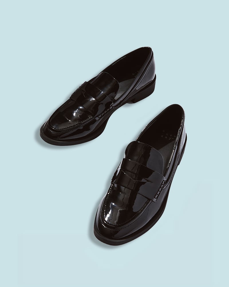 Faux Leather Penny Loafers