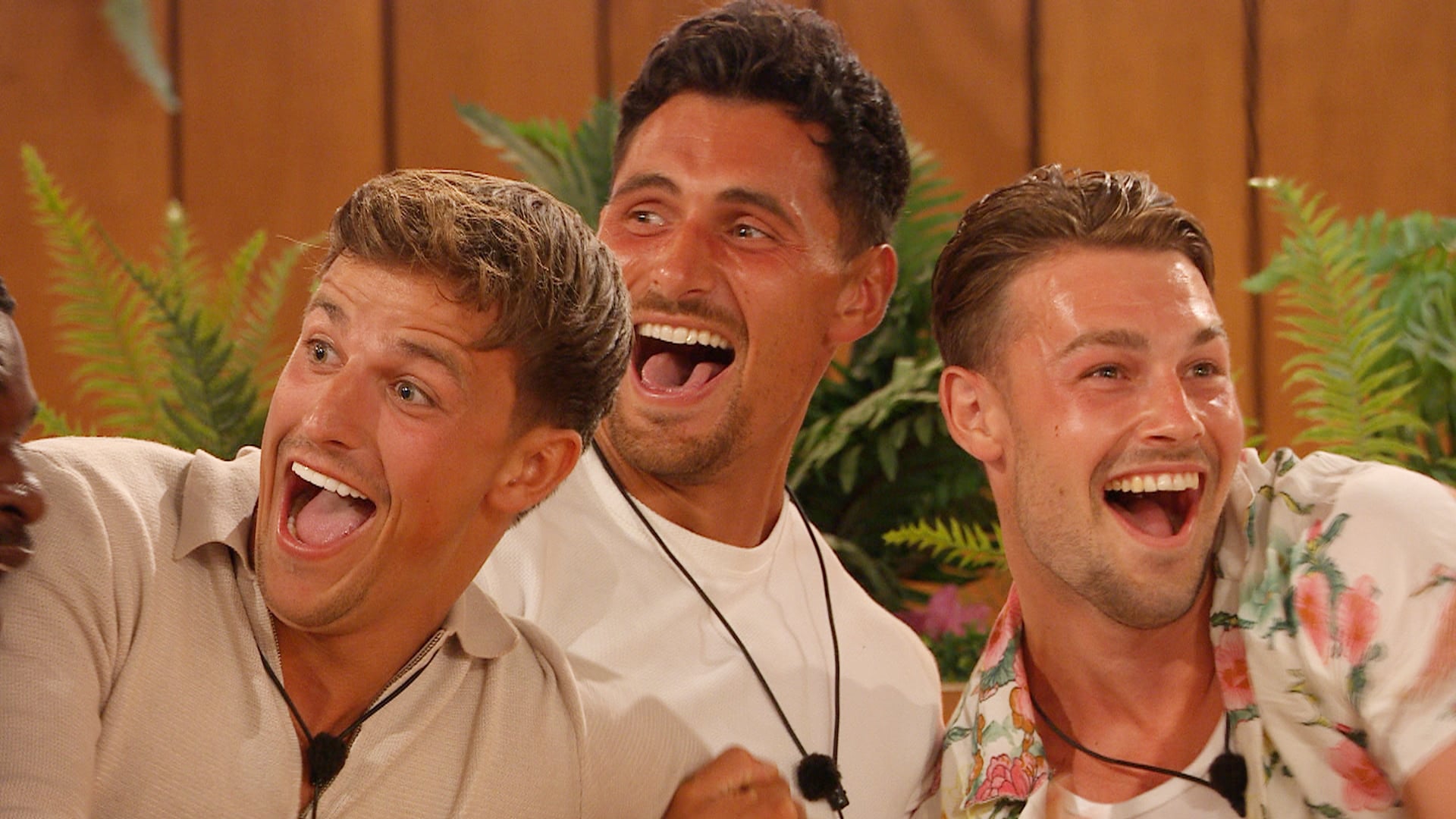 From Lifted EntertainmentLove Island: SR8: Ep23 on ITV2 and ITV HubPictured: The Islanders take part in the Heart Pumping Challenge: Luca, Jay and Andrew.This photograph is (C) ITV Plc and can only be reproduced for editorial purposes directly in connection with the programme or event mentioned above, or ITV plc. Once made available by ITV plc Picture Desk, this photograph can be reproduced once only up until the transmission [TX] date and no reproduction fee will be charged. Any subsequent usage may incur a fee. This photograph must not be manipulated [excluding basic cropping] in a manner which alters the visual appearance of the person photographed deemed detrimental or inappropriate by ITV plc Picture Desk.  This photograph must not be syndicated to any other company, publication or website, or permanently archived, without the express written permission of ITV Picture Desk. Full Terms and conditions are available on the website www.itv.com/presscentre/itvpictures/termsFor further information please contact:james.hilder@itv.com