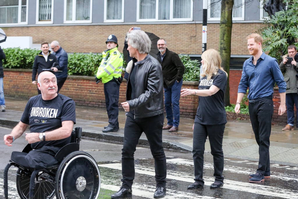 Prince Harry and Jon Bon Jovi Record at Abbey Road Studios