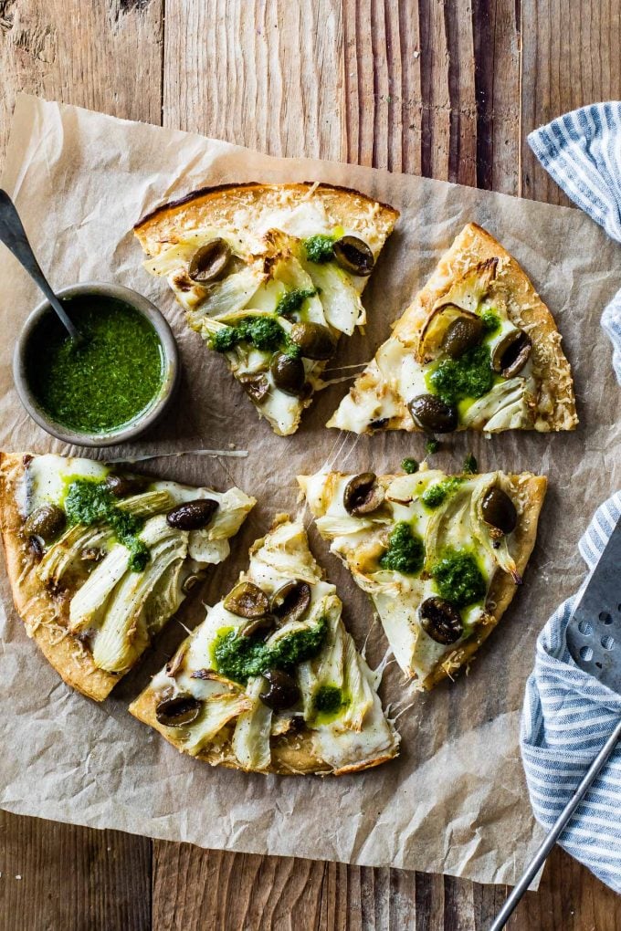 Roasted Fennel and Garlic Socca Flatbread