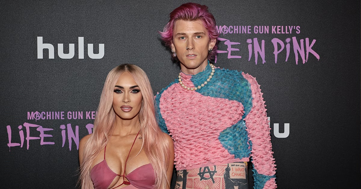 Megan Fox Wears a Pink Minidress to Match MGK's Crop Top on the Red Carpet