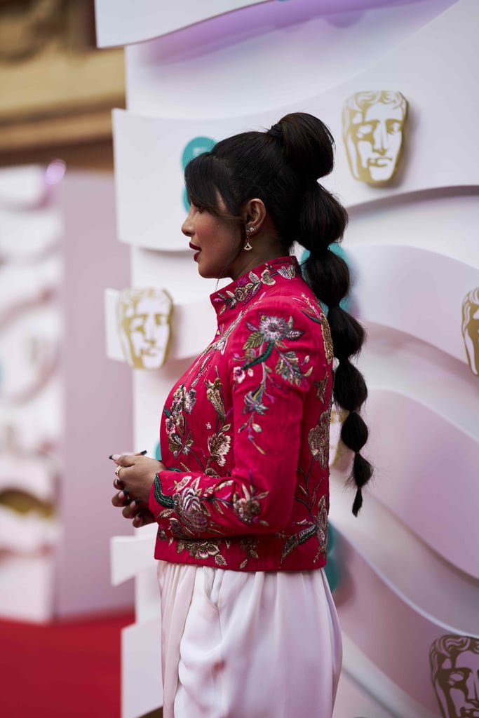 Priyanka Chopra's Bubble Braid Hairstyle at the BAFTA Awards