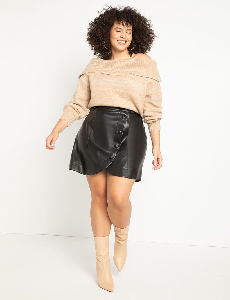 A Leather Skirt: Eloquii Faux Leather Mini Skirt