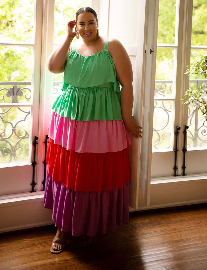 Eloquii Tiered Rainbow Dress