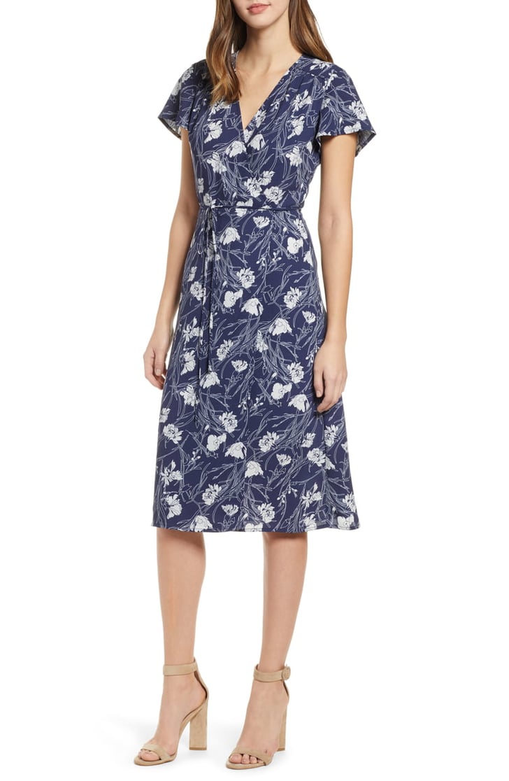 Leith midi wrap on sale dress