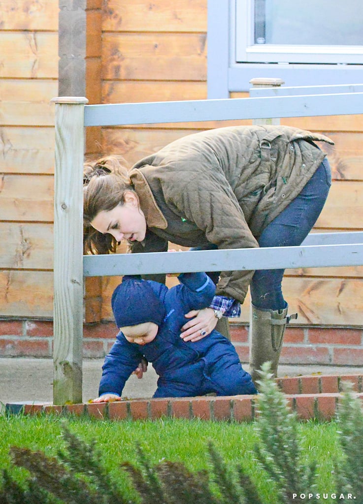 Kate Middleton and Prince George at the Petting Zoo Pictures