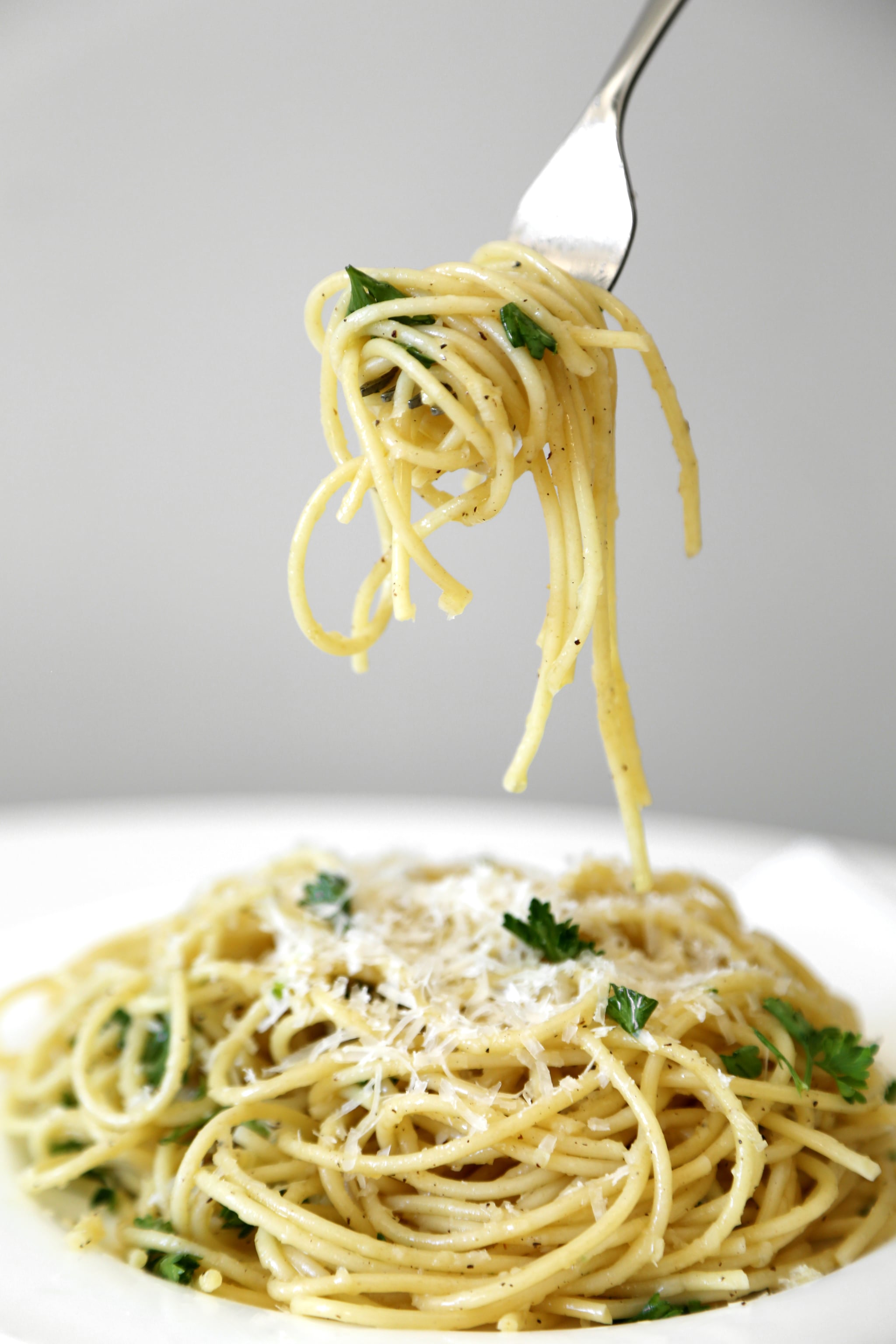 Parmesan Garlic Spaghetti Recipe | POPSUGAR Food