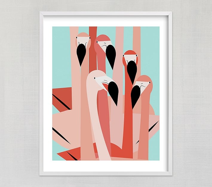 The Flamingos Are Staring Wall Art by Minted