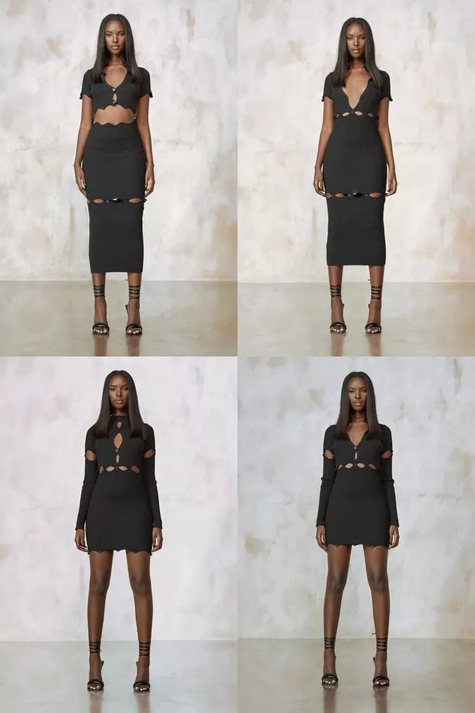 A Multiwear Piece: Boohoo by Kourtney Kardashian Barker Multiway Knitted Dress