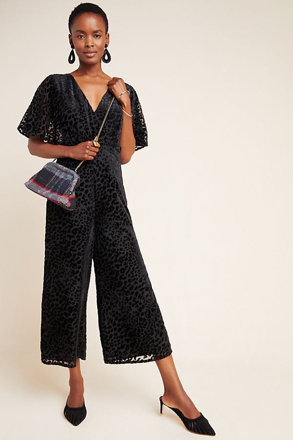 Cerise Burnout Velvet Jumpsuit