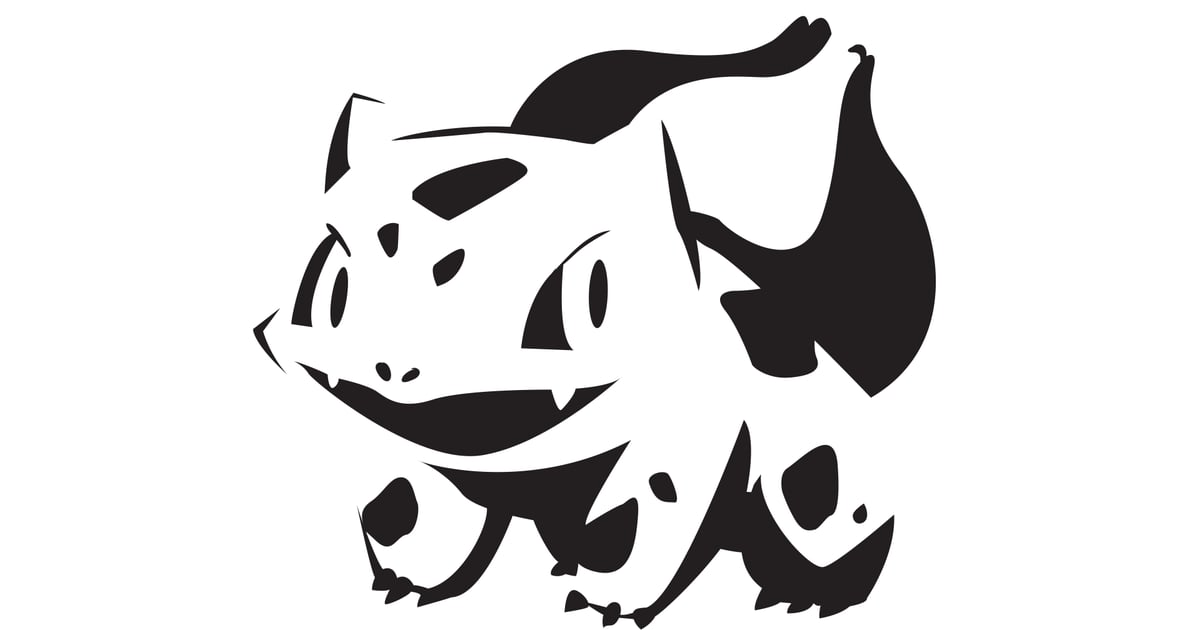 Pokémon Pumpkin Stencils: Bulbasaur | Free Pokémon Pumpkin Carving ...