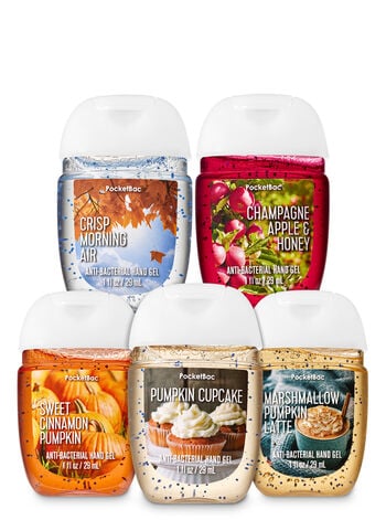 Bath and Body Works Fall Traditions PocketBac Hand Sanitizer 5-Pack