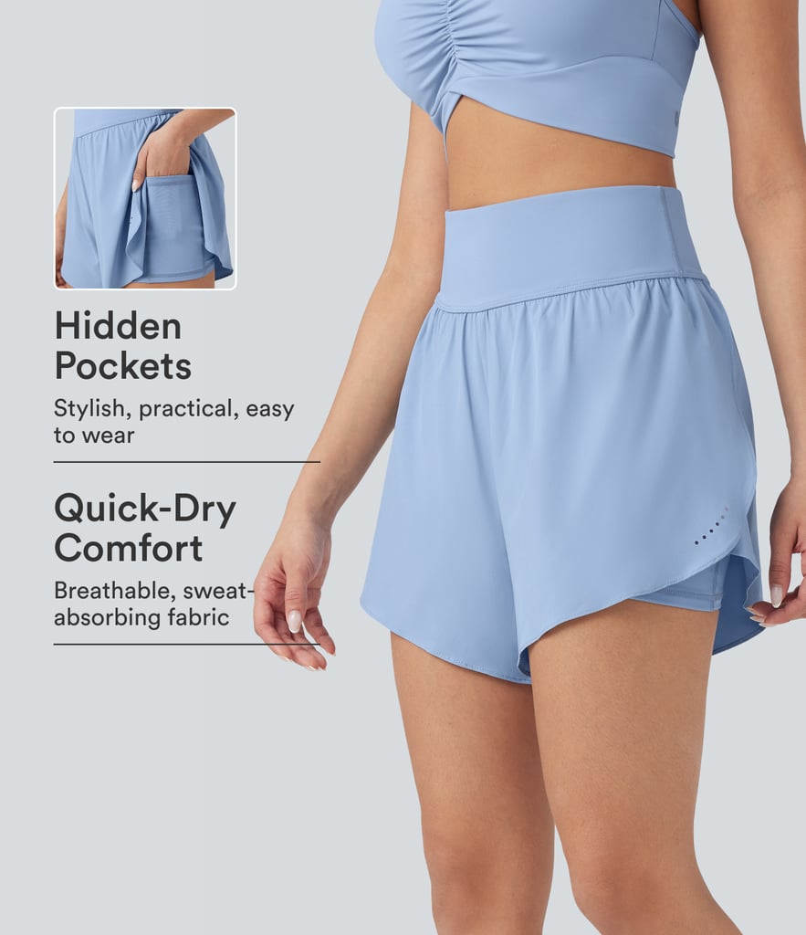 Halara SoftlyZero QuickDry High Waisted Running Shorts