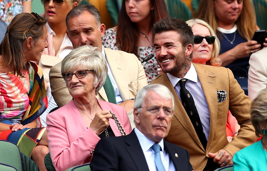 David Beckham and Claire Foy With Their Moms at Wimbledon